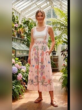 Unbranded Embroidered Floral Dress Size M